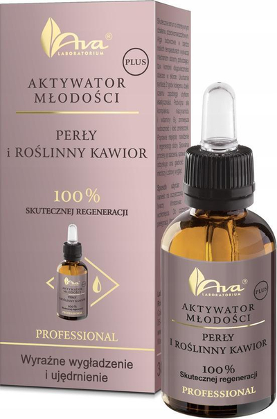 Serum fytyre Ava Face Serum Youth Activator Plus, me perla dhe kaviar bimore, 30 ml