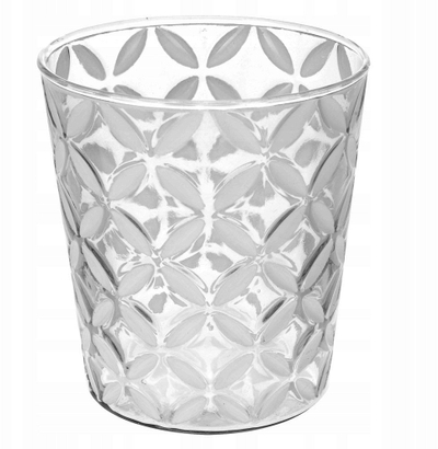 Fener dekorativ qelqi për qiri tealight, i tejdukshëm