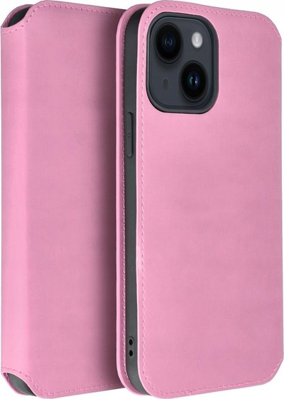 Këllëf libri Futera Dual Pocket për Xiaomi 13T, lëkurë eko, me xhepa për karta, rozë