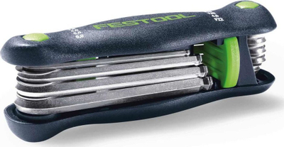 Set çelsash palosës Festool Fan Toolie, 9 copë, Torx Pozi Hex, blu
