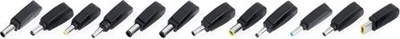 Karikues universal laptopi Deltaco SMP-90W12, 90W, 12 konektorë DC, i zi