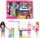 Set loje Barbie Beach Boardwalk, 2 kukulla Brooklyn dhe Malibu, 30 gjëra lojë, shumengjyrësh