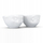 Set tasash porcelani Fiftyeight Grinning and Kissing, 2 copë, të bardhë