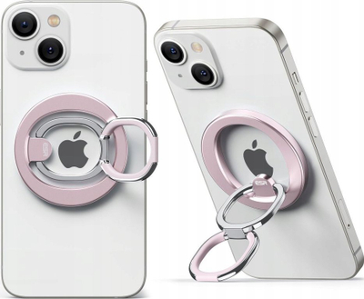 Mbajtëse unaze telefoni ESR HaloLock MagSafe, që rrotullohet 360°, pastel rozë