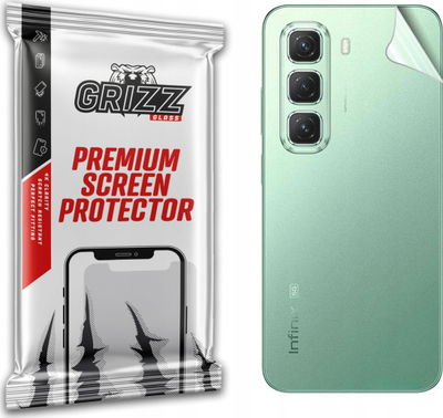 Folie mbrojtëse për pjesën e pasme Grizz SatinSkin për Infinix Hot 50, fleksibël, kundër gërvishtjeve, transparente