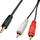 Kabllo audio Lindy Jack 3.5mm në 2x RCA, 5m, e zezë