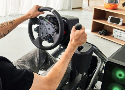 Shifter edhe handbrake për lojra Logitech G RS, 2 në 1, dorezë e rregullueshme, i zi