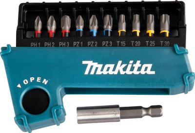 Set bitash impact Makita, 1/4", 11 copa, shumëngjyrësh