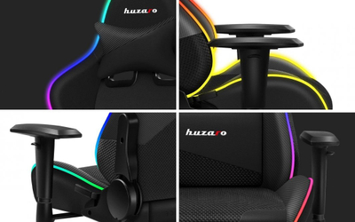 Karrige gaming Huzaro Force 6.2, RGB, ergonomike, e zezë