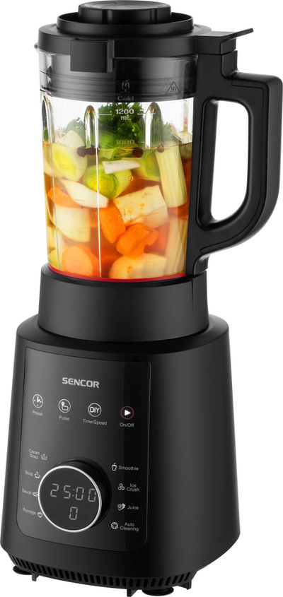 Blender për supa Sencor SBU 0510BK, enë qelqi 1.5L, panel me prekje, i zi