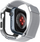 Këllëf me rrip Spigen Metal Fit Pro për Apple Watch 45mm 44mm, alumin edhe TPU, rrip çeliku magnetik, argjendtë