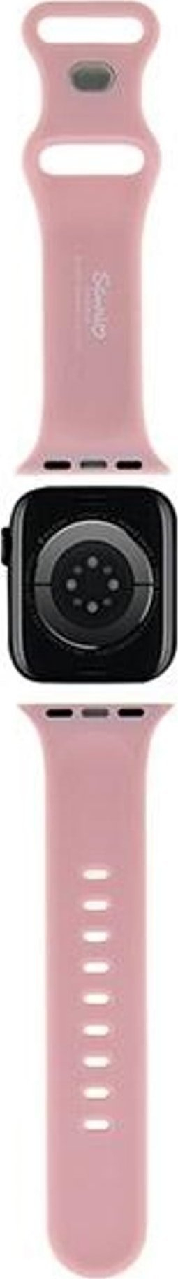 Rrip Hello Kitty HKAWLSCHBLP për Apple Watch 42/44/45/49mm, silikon, rozë