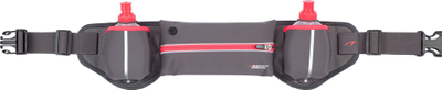Rrip vrapimi Avento Running Belt, me 2 shishe uji, xhep me zinxhir, gri me rozë fosforeshente