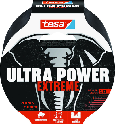 Shirit ngjitës Tesa Ultra Power Extreme Repair 56622, 10 m, 50 mm, i zi