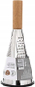 Rende konike çeliku inox, 3 lloje tehesh, dorezë druri, argjendtë