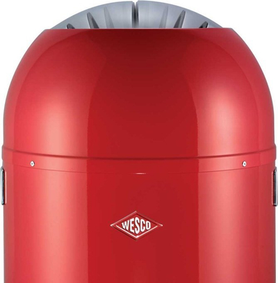 Кош за отпадоци Wesco Kickmaster, 33L, челик со правен премаз, црвен