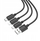 Kabllo karikimi Hoco X74 3in1, USB A në Lightning Micro USB Type C, 1m, e zezë
