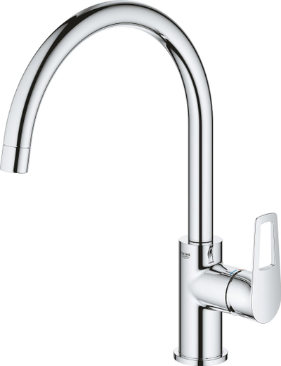 Славина за кујна Grohe BauLoop 31368001, високо тело, ротирачка 360°, хром