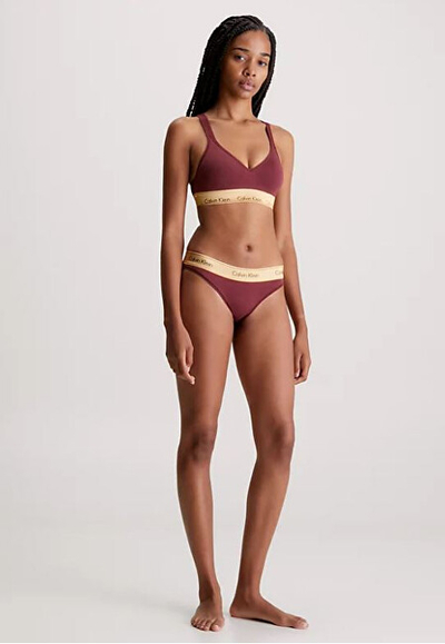 Mbathje për femra Calvin Klein Bikini, të kuqe të errëta