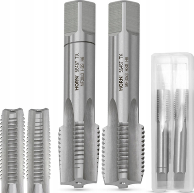 Set tapa filetimi Horn TAP M30, M30x3mm, HSS, ngjyrë argjendi
