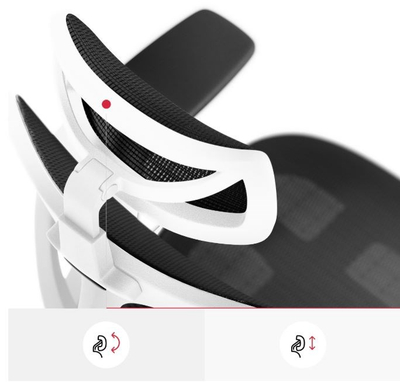 Karrige zyre Diablo Chairs V-Basic, ergonomike, e bardhë e zezë