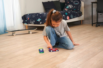 Makina lodër Dickie Toys Vehicle Streets Beatz Midnight Racer, 14cm, me tërheqje mbrapa, me drita dhe tinguj, e kuqe ose blu
