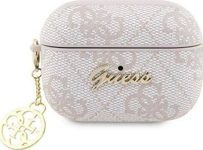 Mbulesë Guess Charm 4G GUAP2G4GSMP, për AirPods Pro 2, me varëse, rozë
