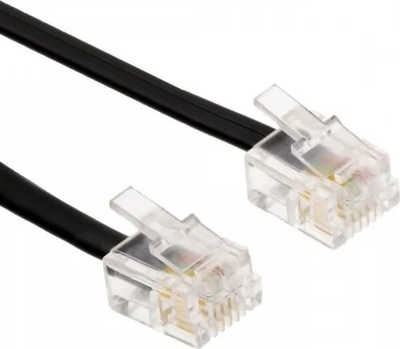 Kabllo telefoni Helos 014067, 6 m, i zi paksa transparent