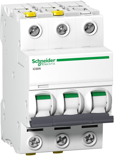 Ndërprerës termomagnetik Schneider Electric Acti9 IC60N, 3 polësh, 20A, i bardhë