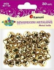 Сет метални ѕвончиња Titanum, 8 10 12mm, gold и silver