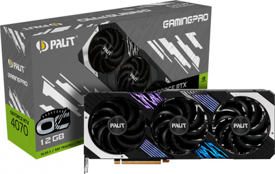 Kartelë grafike Palit GeForce RTX 4070 GamingPro OC, 12GB GDDR6X