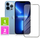 Xham mbrojtës 5D për ekran iPhone 13 14 13 Pro 14 Pro, 9H, kornizë e zezë