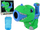 Makina e flluskave t’sapun Leantoys Dinosaur, automatike, me lëng flluskash, jeshile