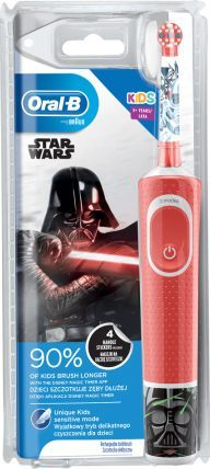 Furçë dhëmbësh me bateri Oral-B Vitality Kids Star Wars, D100, e kuqe
