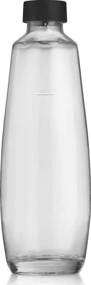Shishe qelqi Sodastream DUO, 1L, për pije të gazuara, e tejdukshme me kapak të zi