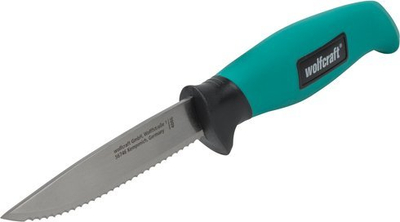 Thikë Wolfcraft me teh me dhëmbëza 9.5 cm, e zezë