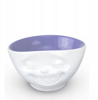 Tas porcelani FiftyEight Laughing Inside, 500ml, brendësi lavandë, i bardhë