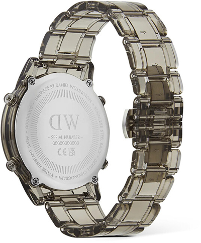 Orë për meshkuj Daniel Wellington Retro Digital Light Gray DW00100766, e hirtë
