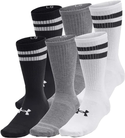 Set çorape Under Armour, 6 palë, të zeza/hirta/bardha