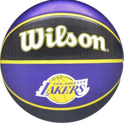 Top basketbolli Wilson NBA LA Lakers, madhësia 7, me pompë, lejla me të verdhë