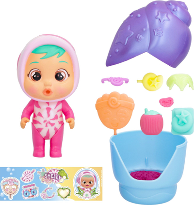 Lodër gocë Cry Babies Magic Tears Shiny Shells Shelly, me surpriza, për kalamaj 3+