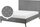 Shtrat dopio Beliani Bayonne, 140 x 200 cm, tapiceri velvet, gri e hapur
