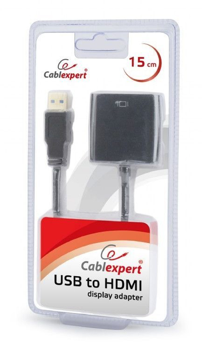 Përshtatës Gembird, USB në HDMI, i zi