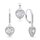 Set stoli Brilio Silver SET195W- vathë + varëse