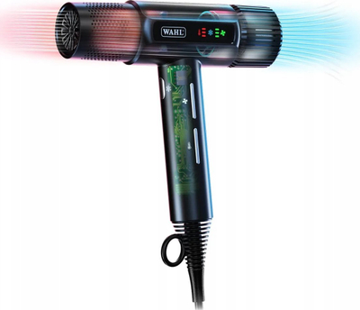 Фен за коса Wahl Vanquish, професионален, јонизирачки, со дифузер, црн