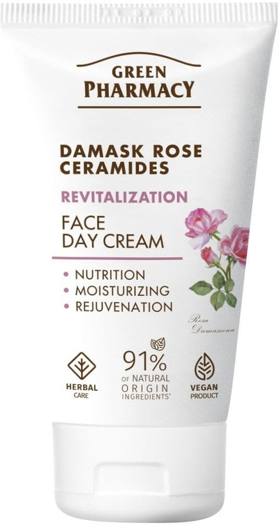 Krem dite fytyre Green Pharmacy Damask Rose Ceramides, rigjallërues, 50ml