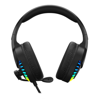 Kufje Krux Fizz RGB, me kabllo, të zeza