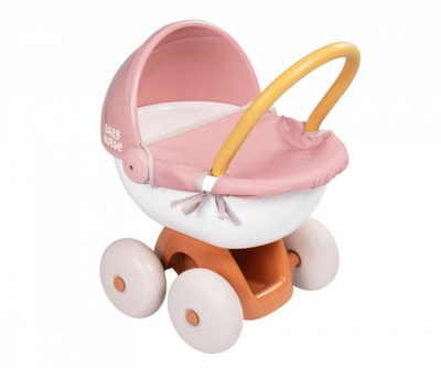 Karrocë për kukulla Smoby Baby Nurse, për kukulla deri 42 cm, plastike e fortë, rozë