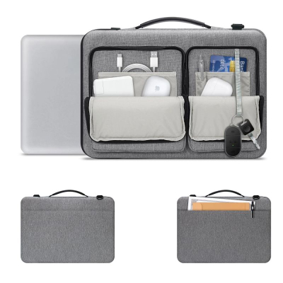 Çantë laptopi Tech-Protect Defender, 13-14", me rrip shpatulle, gri