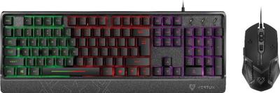 Set tastierë dhe mi Vertux Orion, 3200 DPI, LED, i zi